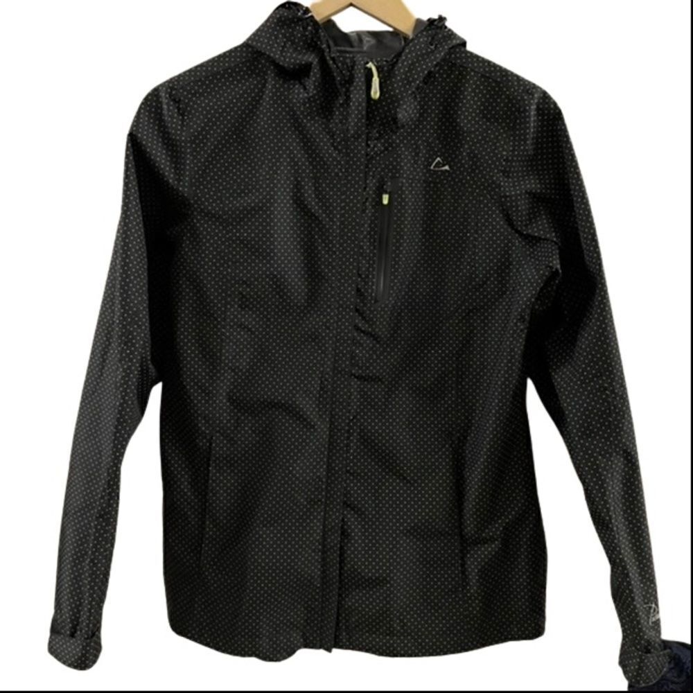 Paradox Rain Jacket ~ Black with green dot ~ size Small